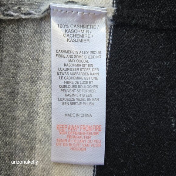 Brodie Cashmere Pullover Hoodie Stripe XS Black White Grey - Picture 5 of 7